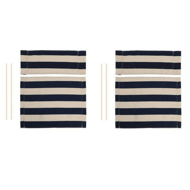 2 Set Replacement Cover Canvas for Directors Chair, Stripe Directors
