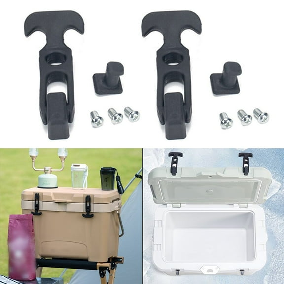 2 Set Rubber Flexible T-Handle Hasp Draw Latch for Tool Box RV Cooler Cart