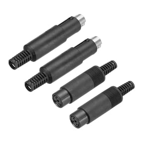 2 Set S-Video DIN Mini Socket 3 Pin Signal Transmission Mini Din Plug Mini Din Connector(PS/2 Male and Female Plug)
