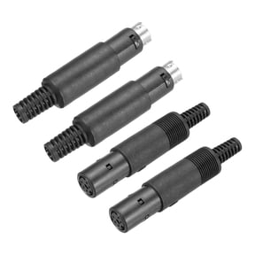 2 Set S-Video DIN Mini Socket 5 Pin Signal Transmission Mini Din Plug Mini Din Connector(PS/2 Male and Female Plug)