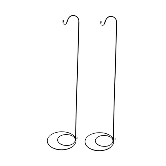 2 Set Shepherds Hook Stand Deck Display Iron Material for Hanging Baskets Porch Garden Wedding Decor