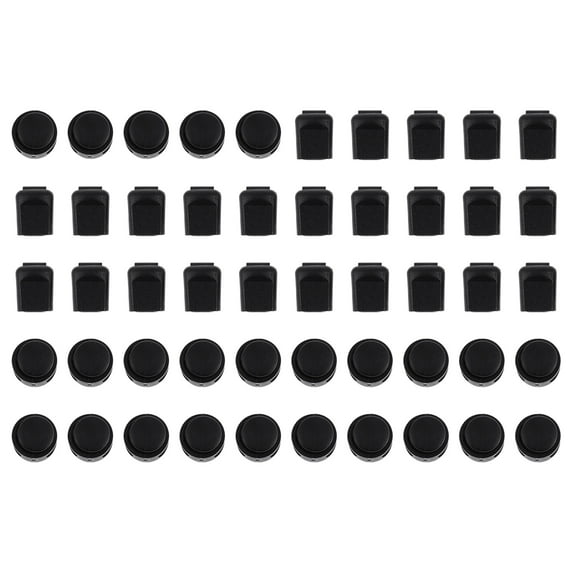 NICERIO Plastic Shoelace Clips Black Smooth No Edges for Shoelace Use 2Sets