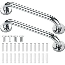 2 Set Shower Grab Bar Stainless Steel Bathroom Grab Bar Handle Anti Slip Heavy Duty Bathtub Handle Support Balance Hand Rails for Bathroom Elderly Handicap Senior Pregnant (9 Inch)