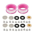 2 Set Silicone Shower Head Nozzles with Rubber Gasket Screen Flow