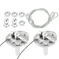 thumbnail image 1 of 2 Set Silver Tone Universal Car Hood Pin Kit Hood Pin Lock Latch Catch Set Aluminum Alloy, 1 of 6