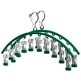 thumbnail image 1 of 2 Set Socks Clip Strong Load-bearing Windproof Bedroom Closet 10 Clamp Legging Pants Storage Rack Household Supplies-Army Green, 1 of 8