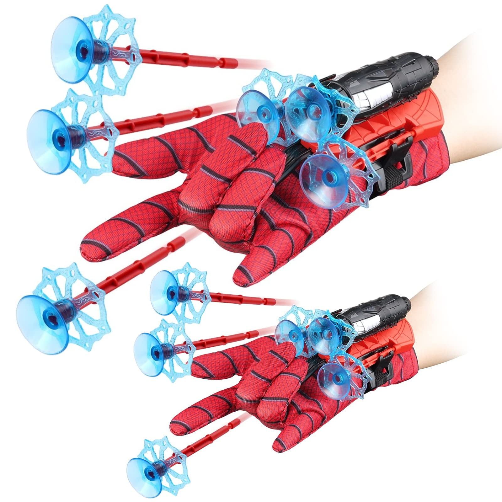 XinShuoBay Hero Launcher Wrist Toy Set,Web Launcher Role Play Toy,Superhero  Spider Magic Gloves Role-Play Toy Cosplay (A Set)