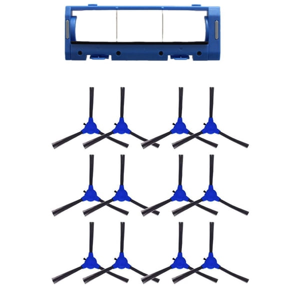 2 Set Sweeping Robot Accessories: 1 Pcs Brush Guard Sweeping Machine Cover & 1 Set Side Brush,1 * sweeping machine cover 12 * Side Brush,Blue & Blue-Black