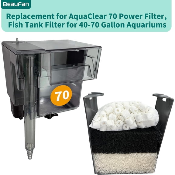 2 Set of Three-Stage Filtration Tank Filter Maintenance Kit, Replacement for AquaClear 110 Power Filter, Fish Tank Filter for 60- to 110-Gallon Aquariums
