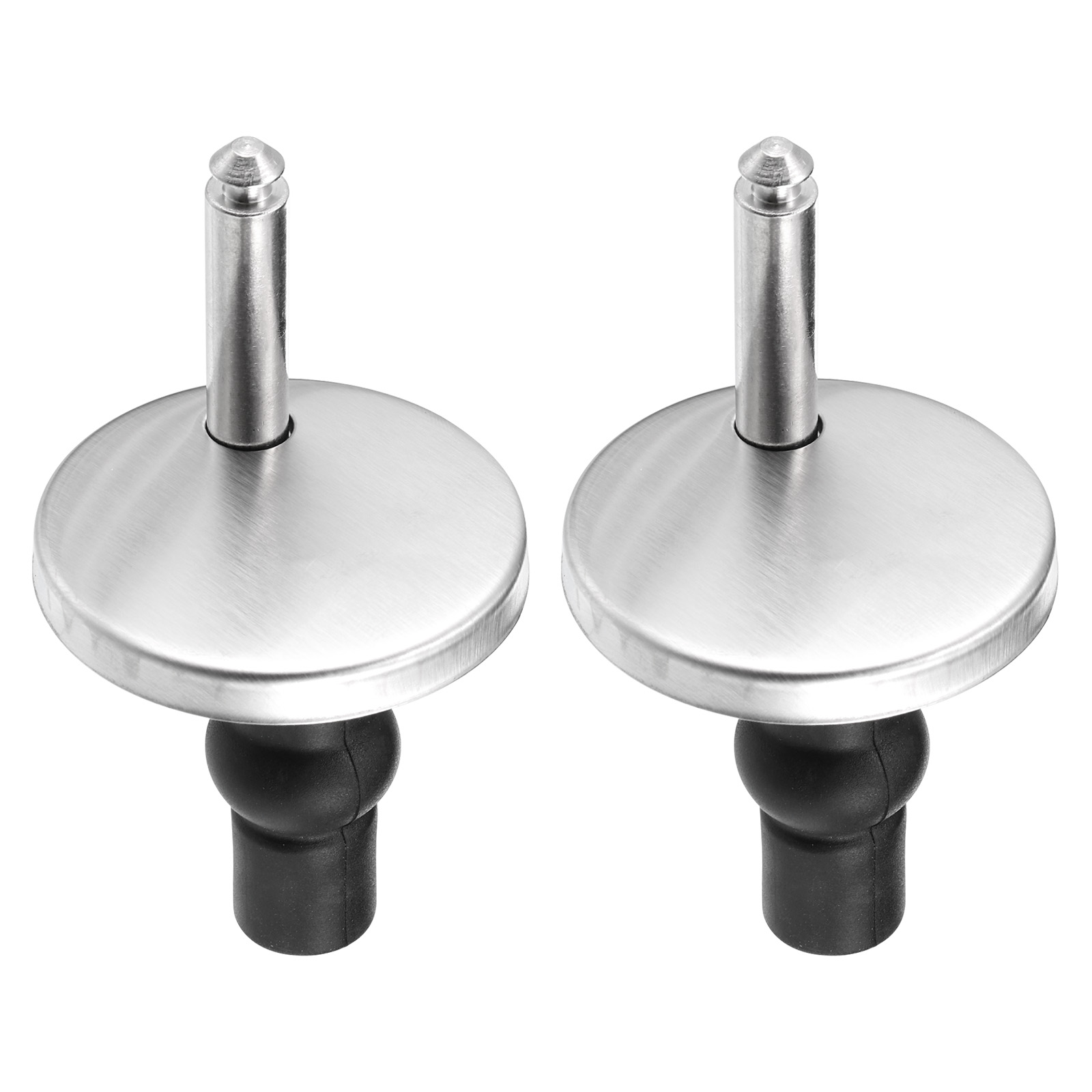 2 Set Toilet Seat Hinge Fixings with 47mm/1.85" Base, for Top Fixing