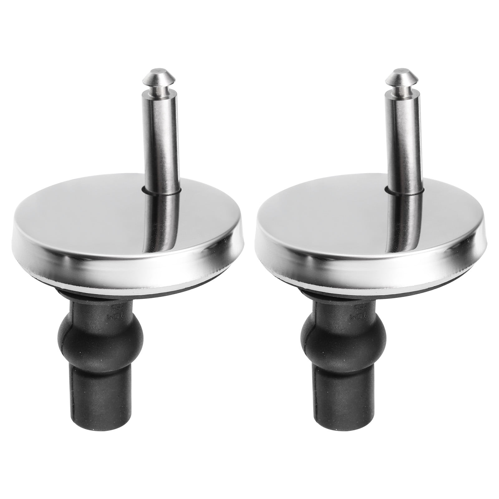 2 Set Toilet Seat Hinge Fixings with 50mm/1.97" Base, for Toilet Seat