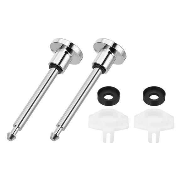 2 Set Tub Spout Diverter Repair Kit, Bathtub Leaky Faucet Repair Replacement Parts Includes 2 x Valve Stems, 2 x Cup Seals and 2 x Gate (Plating, Silver)