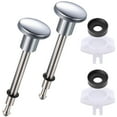 thumbnail image 1 of 2 Set Tub Spout Diverter Repairing Kit Includes 2 Metal Stem 2 Cup Seals 2 Bathroom Shower Bathtub Bathtub Faucet Replacement Parts Bathtub Spout Set, 1 of 6
