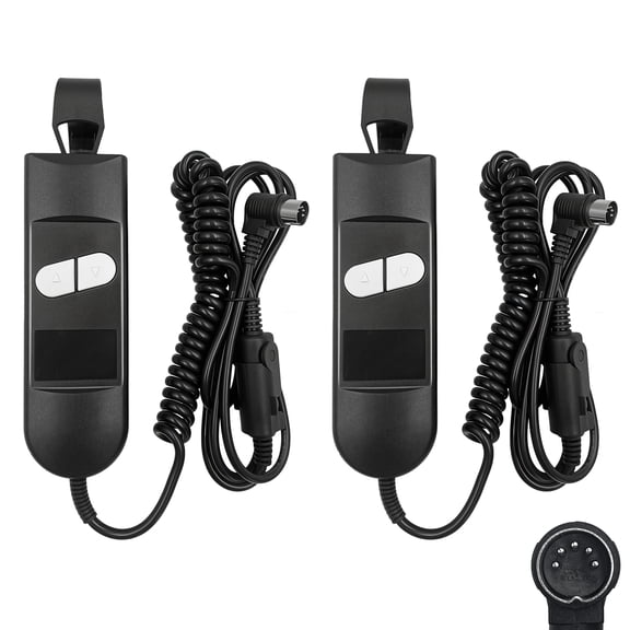 2 Set Universal 2 Button 5 Pin Remote Hand Control Handset Replacement for Power Recliner Lift Chairs Electric Sofa Couch