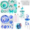 thumbnail image 1 of 2 Set Wind Chimes Resin Molds, FineGood Resin Molds Silicone Butterfly Moon Silicone Molds for Epoxy Resin DIY Winds Chime Gifts for Women Home Decor, 1 of 9