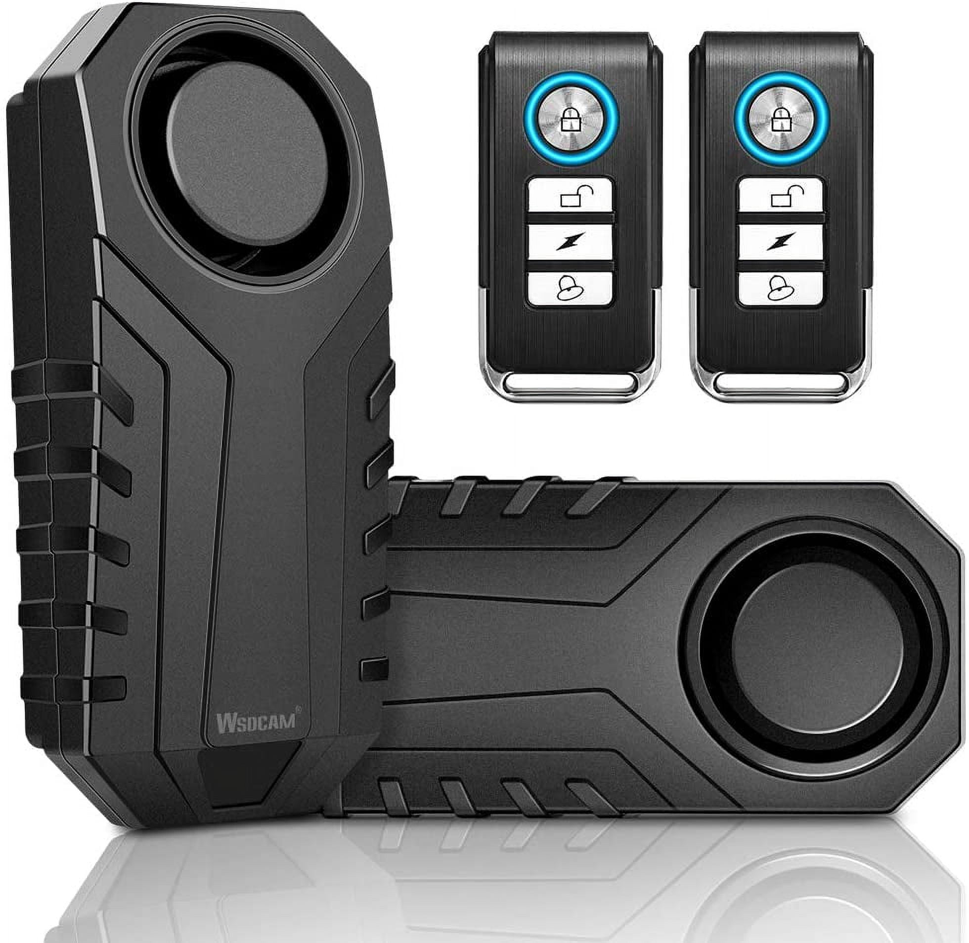 2 Set Wireless Bike Alarm with Remote, AntiTheft Bicycle Motorcycle