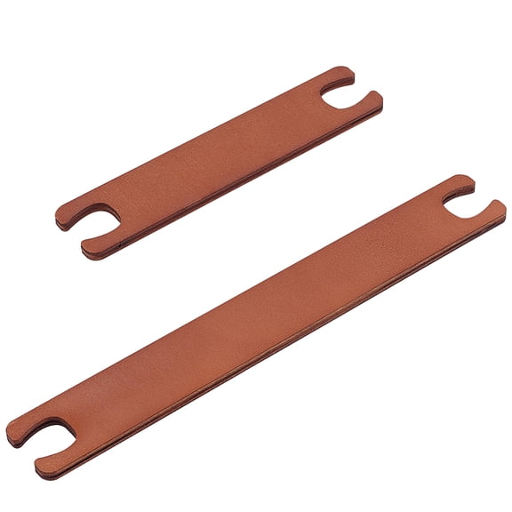 2 Set Wooden Knitting Loom Weaving Tools Rectangle Chocolate 14x2.95x0.5cm Inner Diameter: 1.6cm 2pcs/set