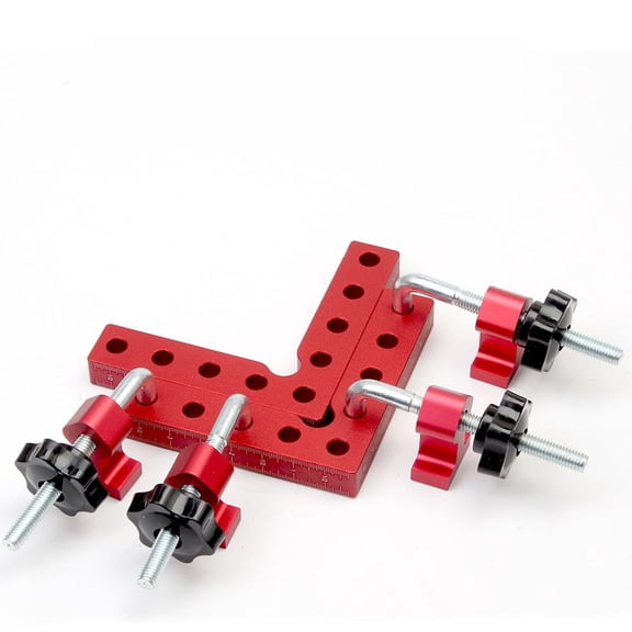 2 Set Woodworking Precision Clamping Square L-Shaped Auxiliary Fixture Splicing Board Carpenter Square Ruler Woodworking Tool