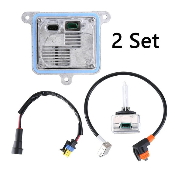 2 Set Xenon Ballasts with D3S Bulbs Control Unit Compatible for Tesla Model S 2012-2015
