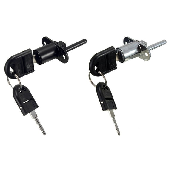 2 Set Zinc Alloy Computer Desk Cabinet Drawer Cupboard Locker Cam Lock with Keys, Silver & Black
