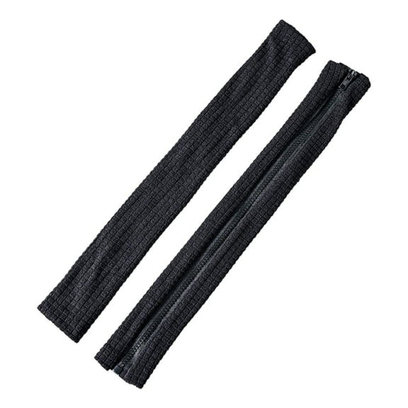 2/Set Zipper Washable Elastic Chair Arm Cover Armrest Slipcover Black