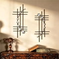 thumbnail image 1 of 2 Set arc black 16.5 inch Wall Sculpture Abstract Home Decor, 1 of 7