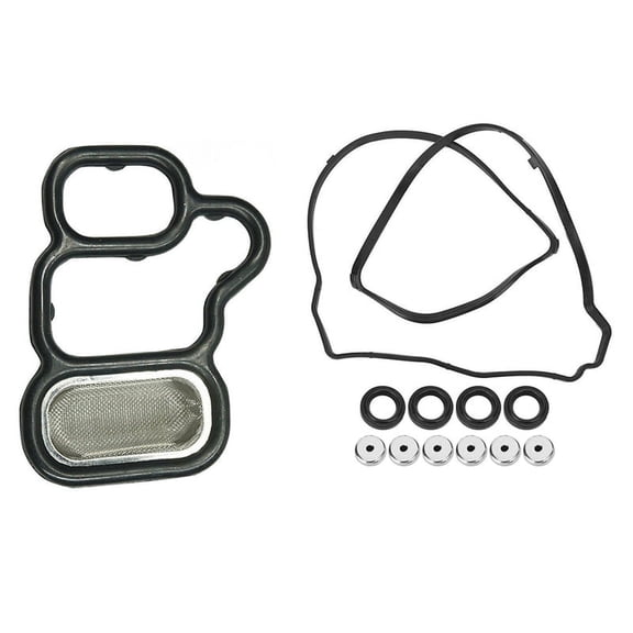 2 Set for Car Accessories: 1 Set Valve Cover Gasket Set & 1 Pcs VTEC Solenoid Gasket / Valve Filter Screen