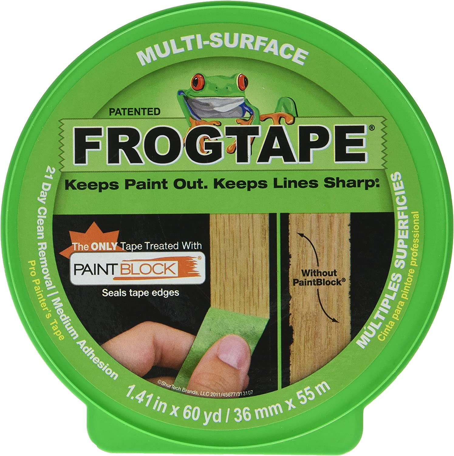 2 Set of 3-Pack Frog Tape Painter's Tape 1.41" X 60 Yard,