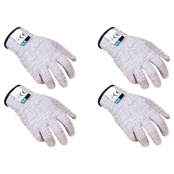 2 Set of 5 Cut-Proof Wire Gloves Kitchen Woodworking Glass Cut-Proof Stab- Gloves M
