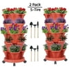 Size: 2 Sets, Shape: 5-Tier, and Actual Color: Red