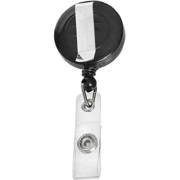 2 Set of Transparent PC Card Badge Holder for Swipe ID Cards, Heavy Duty Frosted Polycarbonate Plastic Clamp Grippers