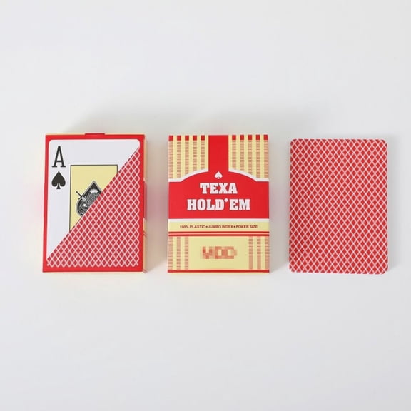 2 Sets 108 Cards Flexible Waterproof Playing Card PVC Plastic Smooth Texas Hold'em Scrub Large Font Poker Club Cards For All Poker Games