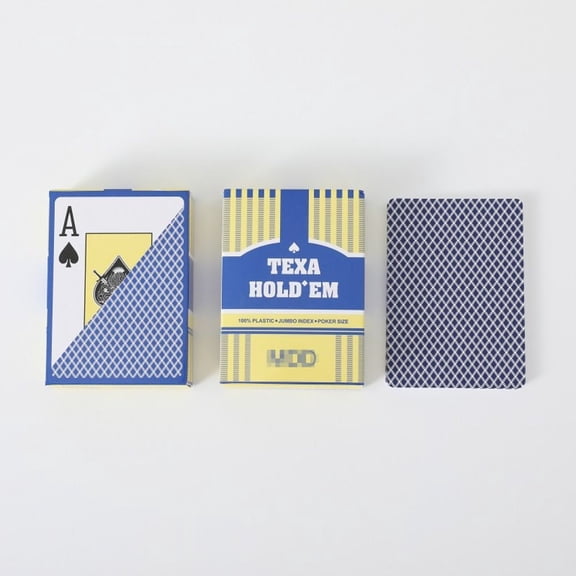 2 Sets 108 Cards Flexible Waterproof Playing Card PVC Plastic Smooth Texas Hold'em Scrub Large Font Poker Club Cards For All Poker Games