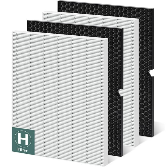 2 Sets 116130 HEPA Replacement Filter H 116130 for Winix 5500-2 Plasmawave Air Purifier HEPA Filter and Activated Carbon Filter Combo Pack