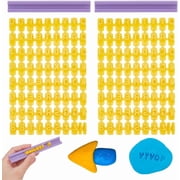 2 Sets 144Pcs Pottery Letter Stamps Plastic Number and Letter Stamps Biscuit Fondant Cake Impress Embosser Cutter Stamp Press DIY Embosser