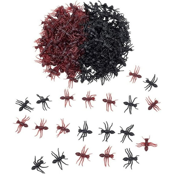 2 Sets 2 Colors Mini Plastic Ant Model Micro Landscape Dollhouse Accessories Pretending Prop Decorations Mixed Color 31x40x6.5mm 100pcs/set 1 set/color