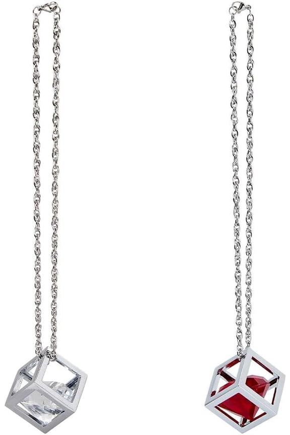 2 Sets 2 Colors Rhinestone Cube Hanging Ornament Bling Diamond Cube Car Rear View Mirror Charms Crystal 212mm Hanging Pendants Decoration for Mirror Car Home Window Christmas Ornaments