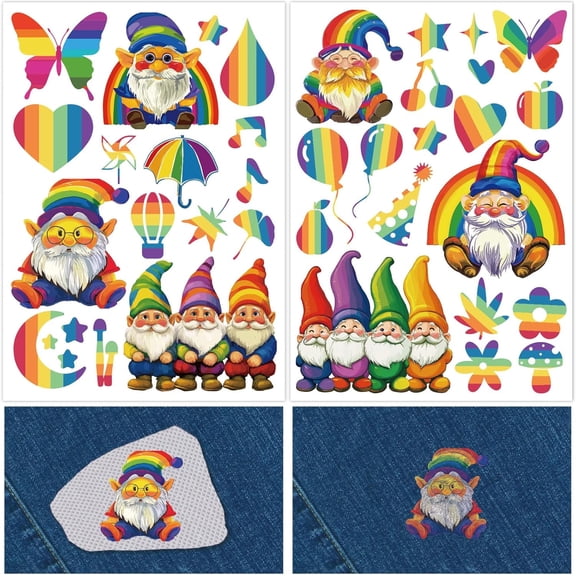 2 Sets 2 Style PVA & Cloth Water-soluble Embroidery Drawing Sketch Gnome 297x210mm 1pc/style DIY