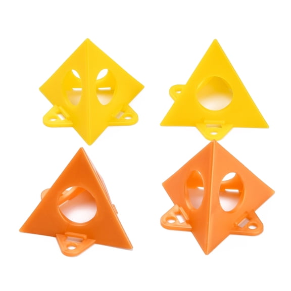 2 Sets 2 Style Triangle Plastic Picture Frame Support Strands Gold 1 set/style