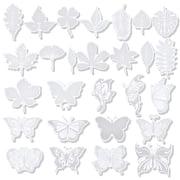 2 Sets 28PCS Large Anti-Collision Window Clings Transparent Leaf Glass Stickers Butterfly Translucent Alert Bird Window Decals Removable