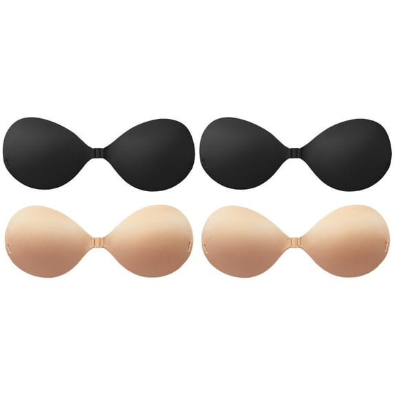 2 Sets 2Pcs Wedding Dress Strapless Bras Push Up Invisible Silicone Bras