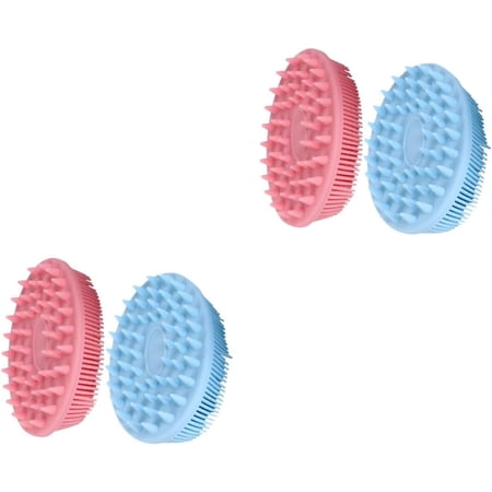 2 Sets 2pcs Scrubber Head Bath Shampoo Double Exfoliating Dandruff Scalp Double-Side Side Ease with Baby Massager Body Women Massagers Growth Brush Massaging Silicone Home Double-