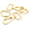 thumbnail image 1 of 2 Sets 3/4" Swivel Push Gate Snap Hooks Lobster Claw Clasp with 3/4 inch D-Rings Purse Making Accessories SC21D (3/4 inch, Gold), 1 of 7