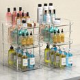 thumbnail image 1 of 2 Sets of 3-Tier Multi-Purpose Bathroom Under Sink Organizers and Storage, Stackable Kitchen Pantry Organization, Vanity Cosmetic Beauty Organizer, Pull Out Medicine Cabinet Organizer with 12 Movable, 1 of 7