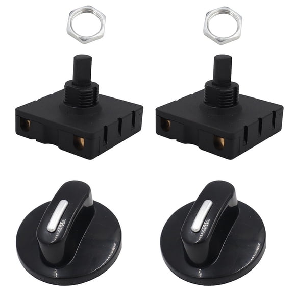 2 Sets 4-position 3-speed Fan Selector Rotary Switch Speed Regulator With Knob 120V-250V For Household Appliances
