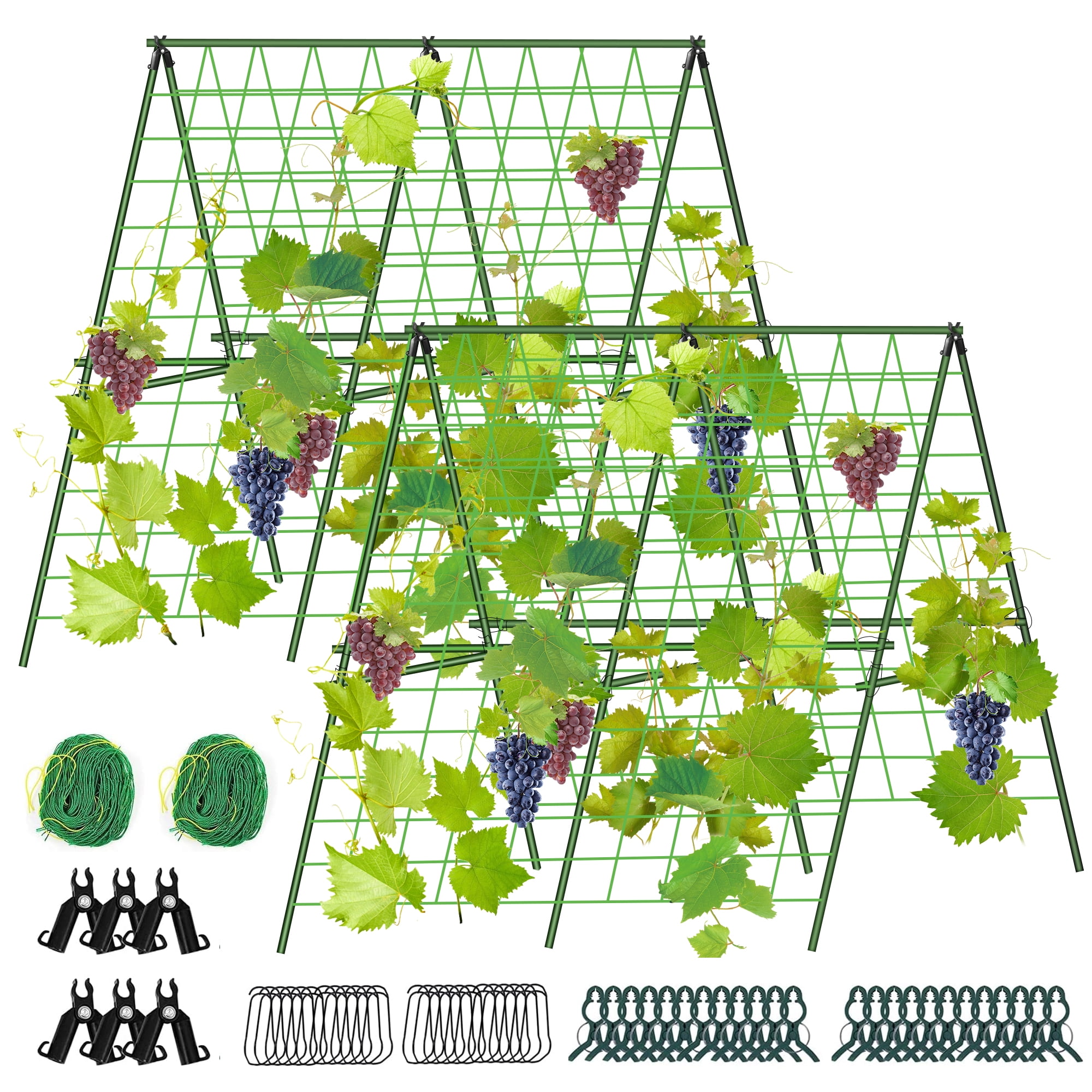 48”x 48” Foldable A-Frame Garden Trellis Set, Detachable, for Climbing ...