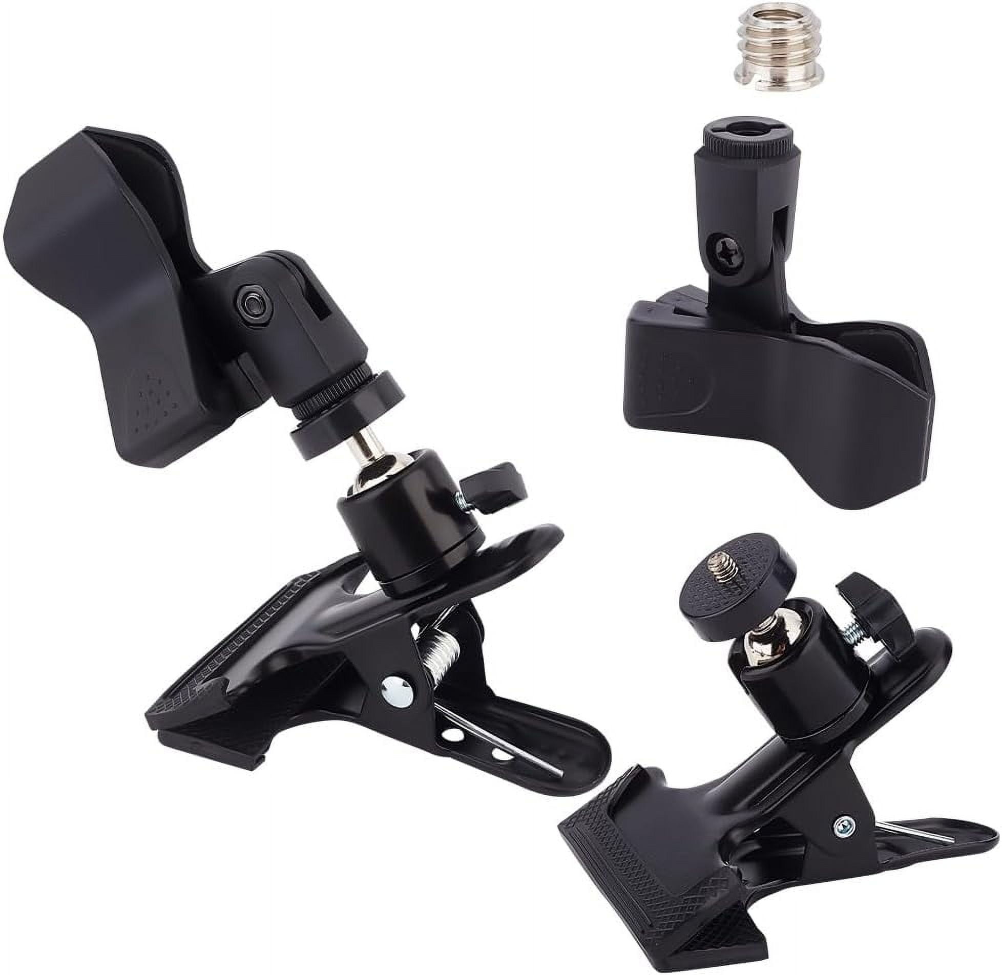 2 Sets(4pcs) Embroidery Hoop Holders Metal Clamp Holder Adjustable Rotated Embroidery Stand Embroidery Tabledesk Clip Plastic