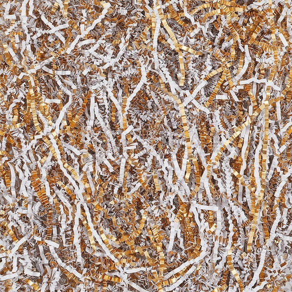 2 Sets 7oz Gold Crinkle Filler Paper Gift Wrapping Basket Filling Wrinkle Crinkle Cut Shred Box Gift Shipping Filling for DIY Wedding Christmas Birthday Mother's Day Packing Gift Decoration Gold