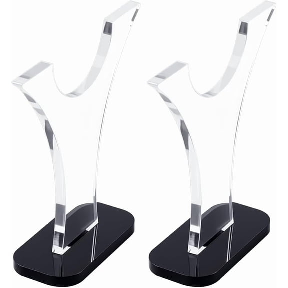 2 Sets Acrylic Display Stand Black Base Collection Display Stands Assembled Lightsaber Stands Blade Scabbard Display Table Supports for Collection Exhibit Black