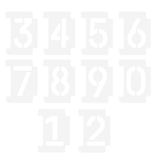 2 Sets Address Number Template Spray Painting Stencils Hollow Numbers Mailbox